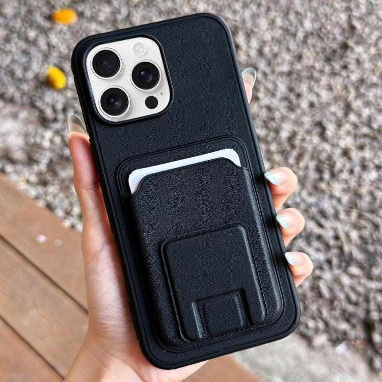 Square Folding Card Bag Holder Phone Case, For iPhone 17 Pro Max, For iPhone 17 Pro, For iPhone 17, For iPhone Air, For iPhone 16 Pro Max, For iPhone 16 Pro