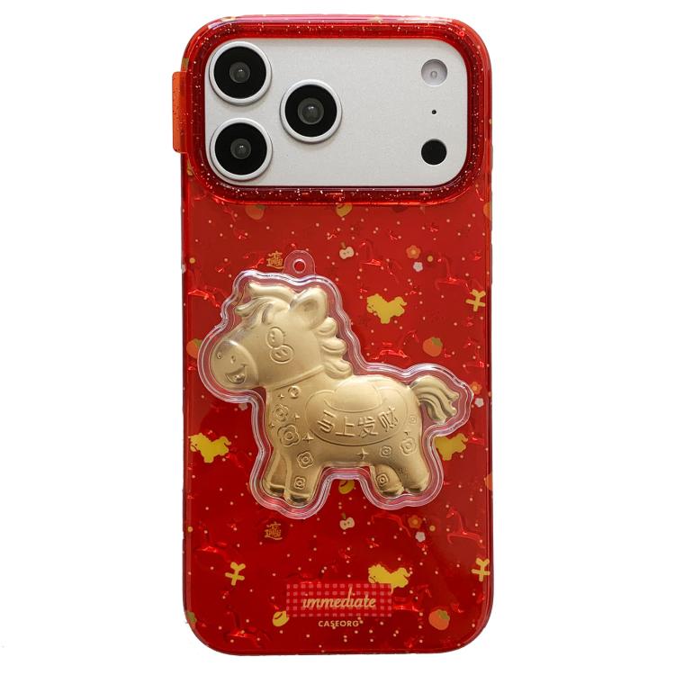 Chinese New Year Traditional Auspicious Motifs PC + TPU Phone Case, For iPhone 17 Pro Max, For iPhone 17 Pro