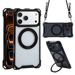 XDcase Pivot Stand Four-Corner Hole Magnetic Phone Case, Lanyard Not Included, For iPhone 17 Pro Max, For iPhone 17 Pro