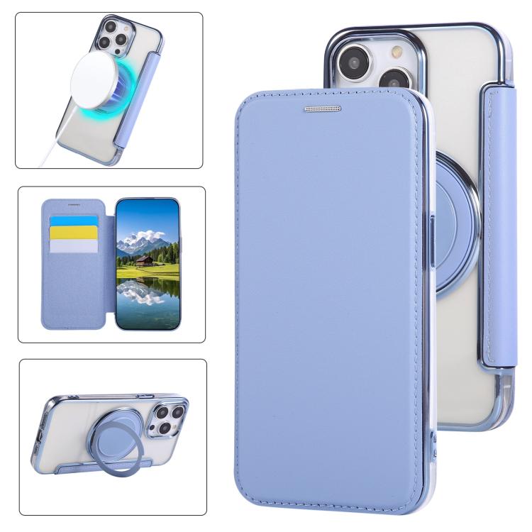 Ultra-thin Rotation Holder Magnetic Plating Vegan Leather Phone Case, For iPhone 16 Pro, For iPhone 16 Plus, For iPhone 16, For iPhone 15 Pro Max, For iPhone 15 Pro, For iPhone 15 Plus / 14 Plus