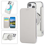 Ultra-thin Rotation Holder Magnetic Plating Vegan Leather Phone Case, For iPhone 16 Pro, For iPhone 16 Plus, For iPhone 16, For iPhone 15 Pro Max, For iPhone 15 Pro, For iPhone 15 Plus / 14 Plus