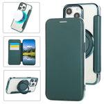 Ultra-thin Rotation Holder Magnetic Plating Vegan Leather Phone Case, For iPhone 15, For iPhone 14 / 13, For iPhone 14 Pro, For iPhone 14 Pro Max, For iPhone 13 Pro Max, For iPhone 13 Pro