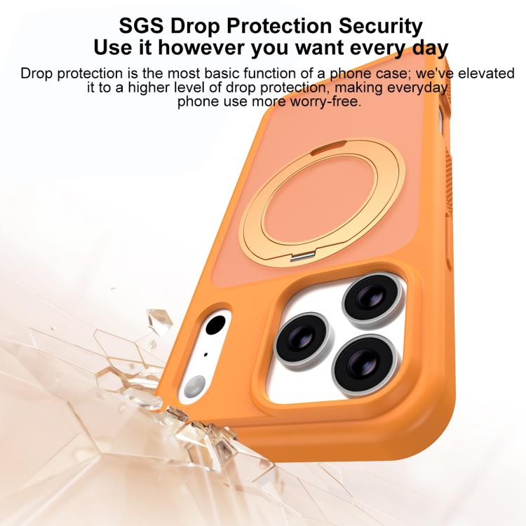 Skin-friendly Anti-Stain Rotating Holder Magnetic Armor Phone Case, For iPhone 17 Pro Max, For iPhone 17 Pro