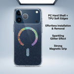 Glitter Magnetic TPU Phone Case, For iPhone 17 Pro Max, For iPhone 17 Pro
