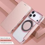 Ultra-thin Magnetic Plating Vegan Leather Phone Case, For iPhone 17 Pro Max, For iPhone 17 Pro, For iPhone 17, For iPhone Air, For iPhone 16e, For iPhone 16 Pro Max