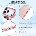 Ultra-thin Magnetic Plating Vegan Leather Phone Case, For iPhone 17 Pro Max, For iPhone 17 Pro, For iPhone 17, For iPhone Air, For iPhone 16e, For iPhone 16 Pro Max