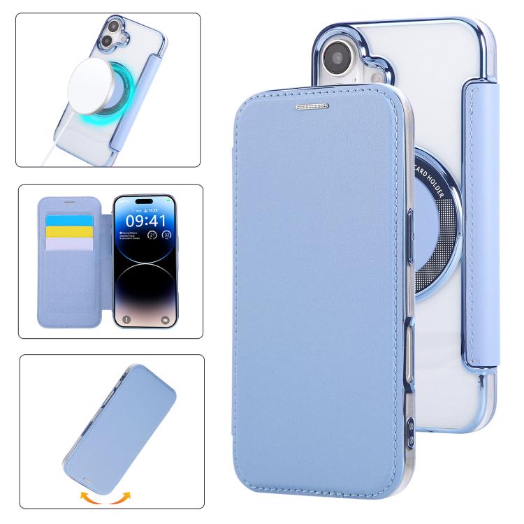 Ultra-thin Magnetic Plating Vegan Leather Phone Case, For iPhone 17 Pro Max, For iPhone 17 Pro, For iPhone 17, For iPhone Air, For iPhone 16e, For iPhone 16 Pro Max