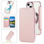 Ultra-thin Magnetic Plating Vegan Leather Phone Case, For iPhone 16 Pro, For iPhone 16 Plus, For iPhone 16, For iPhone 15 Pro Max, For iPhone 15 Pro, For iPhone 15 Plus / 14 Plus