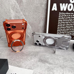 Racing Car Metal Frameless 360 Rotation Holder Magnetic Phone Case, For iPhone 17 Pro Max, For iPhone 17 Pro