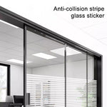 5pcs/Pack Static Electricity Anti-Collision Striped Frosted Privacy Glass Sticker, Small Stripes 30cm x 1m, Small Stripes 40cm x 1m, Small Stripes 50cm x 1m, Large Stripes 30cm x 1m, Large Stripes 40cm x 1m, Large Stripes 50cm x 1m                     ...