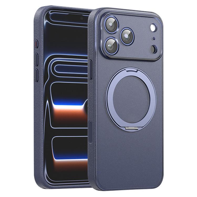 Vegan Leather Magnetic Phone Case with 360 Degrees Rotating Stand, For iPhone 17 Pro Max, For iPhone 17 Pro, For iPhone 17