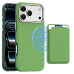 Mocome Plain Magnetic Card Bag Phone Case, For iPhone 17 Pro Max, For iPhone 17 Pro