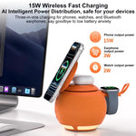 ZGA WX08 Multifunctional Bluetooth Speaker 15W Wireless Phone Watch Charger, WX08