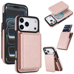 Retro Faux Leather Detachable Spring Loaded Card Bag Magnetic RFID Phone Case, For iPhone 17e / 16e, For iPhone 17 Pro Max, For iPhone 17 Pro, For iPhone 15 Plus, For iPhone 15, For iPhone 14 Plus, For iPhone 14 / 13, For iPhone 12 / 12 Pro