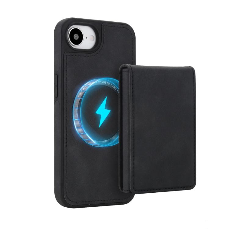Retro Faux Leather Detachable Spring Loaded Card Bag Magnetic RFID Phone Case, For iPhone 17e / 16e, For iPhone 17 Pro Max, For iPhone 17 Pro, For iPhone 15 Plus, For iPhone 15, For iPhone 14 Plus, For iPhone 14 / 13, For iPhone 12 / 12 Pro