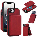 Retro Faux Leather Detachable Spring Loaded Card Bag Magnetic RFID Phone Case, For iPhone 17e / 16e, For iPhone 17 Pro Max, For iPhone 17 Pro, For iPhone 15 Plus, For iPhone 15, For iPhone 14 Plus, For iPhone 14 / 13, For iPhone 12 / 12 Pro
