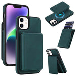 Retro Faux Leather Detachable Spring Loaded Card Bag Magnetic RFID Phone Case, For iPhone 17e / 16e, For iPhone 17 Pro Max, For iPhone 17 Pro, For iPhone 15 Plus, For iPhone 15, For iPhone 14 Plus, For iPhone 14 / 13, For iPhone 12 / 12 Pro
