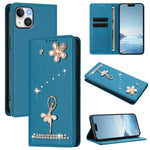 Ballet Girl Diamond Studded RFID Vegan Leather Phone Case, For iPhone 16 Pro, For iPhone 16 Plus, For iPhone 16, For iPhone 15 Pro Max, For iPhone 15 Pro, For iPhone 15 Plus