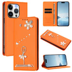 Ballet Girl Diamond Studded RFID Vegan Leather Phone Case, For iPhone 16 Pro, For iPhone 16 Plus, For iPhone 16, For iPhone 15 Pro Max, For iPhone 15 Pro, For iPhone 15 Plus
