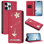 Ballet Girl Diamond Studded RFID Vegan Leather Phone Case, For iPhone 17e / 16e, For iPhone 17 Pro Max, For iPhone 17 Pro, For iPhone 17, For iPhone Air, For iPhone 16 Pro Max