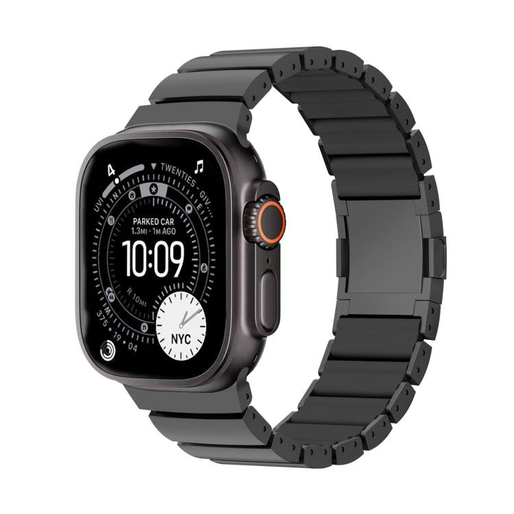 Magnetic Clasp One Beads Silicone Titanium Alloy Watch Band, For Apple Watch 46mm / 49mm / 45mm / 44mm, For Apple Watch 42mm / 41mm / 40mm / 38mm