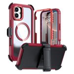 Acrylic Full Coverage Magnetic Phone Case with Back Clip, For iPhone 16 Plus, For iPhone 16, For iPhone 15 Pro Max, For iPhone 15 Pro, For iPhone 15 Plus / 14 Plus, For iPhone 15