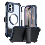 Acrylic Full Coverage Magnetic Phone Case with Back Clip, For iPhone 16 Plus, For iPhone 16, For iPhone 15 Pro Max, For iPhone 15 Pro, For iPhone 15 Plus / 14 Plus, For iPhone 15