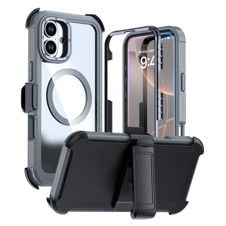 Acrylic Full Coverage Magnetic Phone Case with Back Clip, For iPhone 16 Plus, For iPhone 16, For iPhone 15 Pro Max, For iPhone 15 Pro, For iPhone 15 Plus / 14 Plus, For iPhone 15