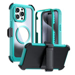 Acrylic Full Coverage Magnetic Phone Case with Back Clip, For iPhone 16 Plus, For iPhone 16, For iPhone 15 Pro Max, For iPhone 15 Pro, For iPhone 15 Plus / 14 Plus, For iPhone 15