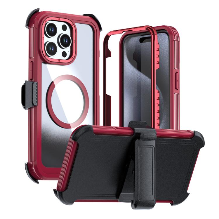 Acrylic Full Coverage Magnetic Phone Case with Back Clip, For iPhone 16 Plus, For iPhone 16, For iPhone 15 Pro Max, For iPhone 15 Pro, For iPhone 15 Plus / 14 Plus, For iPhone 15