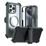 Acrylic Full Coverage Magnetic Phone Case with Back Clip, For iPhone 16 Plus, For iPhone 16, For iPhone 15 Pro Max, For iPhone 15 Pro, For iPhone 15 Plus / 14 Plus, For iPhone 15