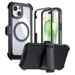 Acrylic Full Coverage Magnetic Phone Case with Back Clip, For iPhone 16 Plus, For iPhone 16, For iPhone 15 Pro Max, For iPhone 15 Pro, For iPhone 15 Plus / 14 Plus, For iPhone 15