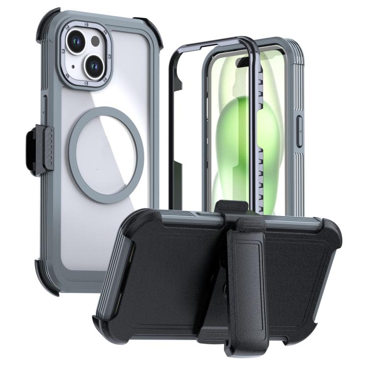 Acrylic Full Coverage Magnetic Phone Case with Back Clip, For iPhone 16 Plus, For iPhone 16, For iPhone 15 Pro Max, For iPhone 15 Pro, For iPhone 15 Plus / 14 Plus, For iPhone 15