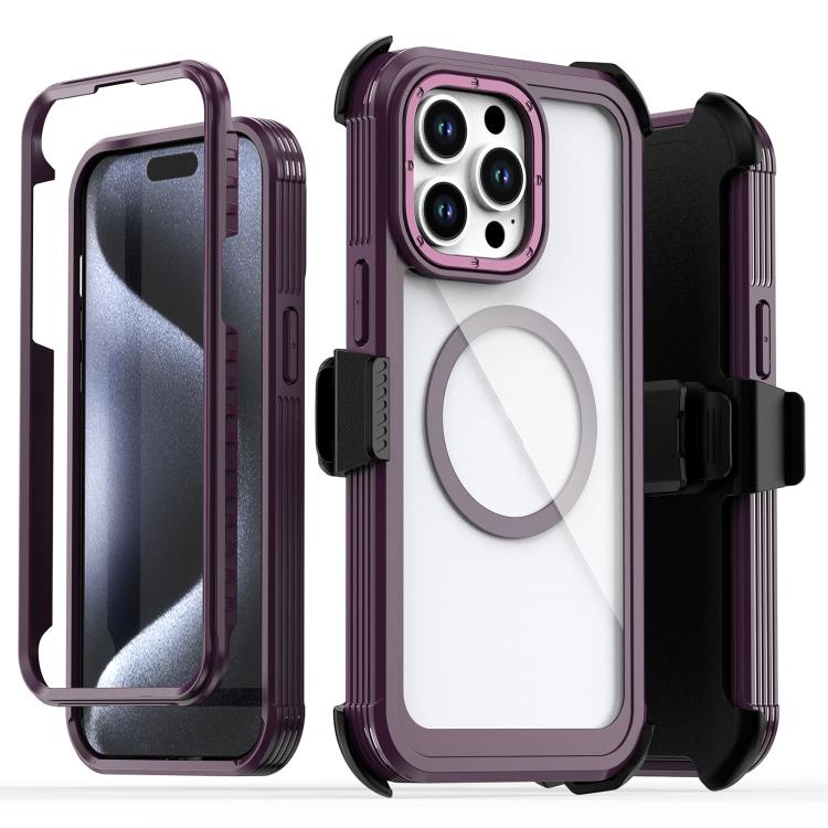 Acrylic Full Coverage Magnetic Phone Case with Back Clip, For iPhone 14 / 13, For iPhone 14 Pro, For iPhone 14 Pro Max, For iPhone 13 Pro Max, For iPhone 13 Pro, For iPhone 12 / 12 Pro