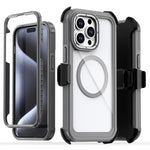 Acrylic Full Coverage Magnetic Phone Case with Back Clip, For iPhone 14 / 13, For iPhone 14 Pro, For iPhone 14 Pro Max, For iPhone 13 Pro Max, For iPhone 13 Pro, For iPhone 12 / 12 Pro