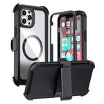 Acrylic Full Coverage Magnetic Phone Case with Back Clip, For iPhone 14 / 13, For iPhone 14 Pro, For iPhone 14 Pro Max, For iPhone 13 Pro Max, For iPhone 13 Pro, For iPhone 12 / 12 Pro