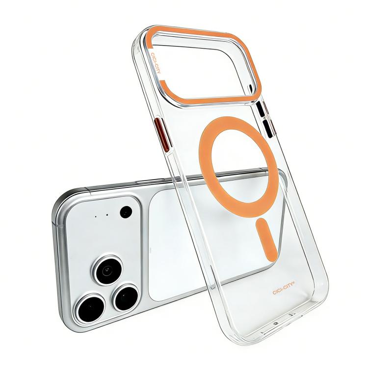 CICI-CITY Self-Healing Transparent IMD Magnetic Phone Case, For iPhone 18 Pro / 17 Pro, For iPhone 18 Pro Max / 17 Pro Max