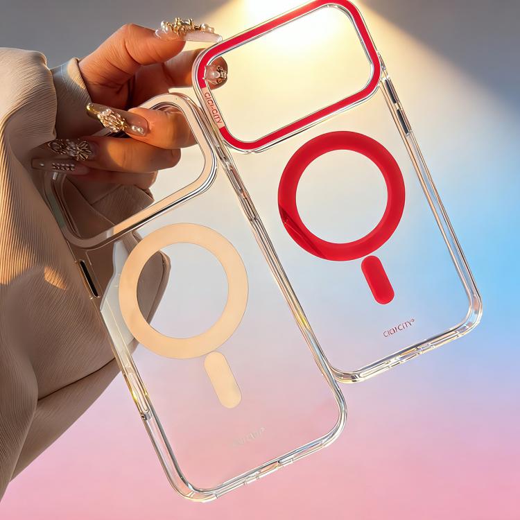 CICI-CITY Self-Healing Transparent IMD Magnetic Phone Case, For iPhone 17 Pro Max, For iPhone 17 Pro