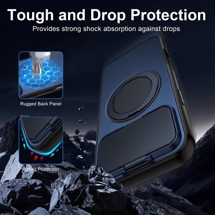 ShellGod Magnetic Rotation Holder Lens Shield PC TPU Hybrid Phone Case, For iPhone 18 Pro / 17 Pro, For iPhone 18 Pro Max / 17 Pro Max