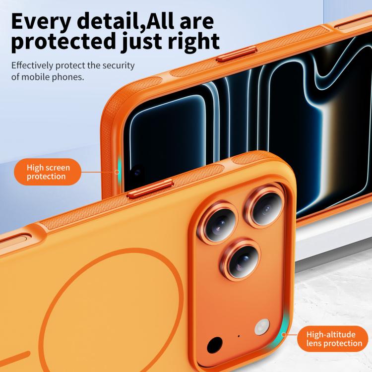 Two-colors Imitation Original Magnetic Phone Case with Holder, For iPhone 17 Pro Max, For iPhone 17 Pro