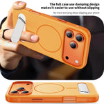 Two-colors Imitation Original Magnetic Phone Case with Holder, For iPhone 17 Pro Max, For iPhone 17 Pro