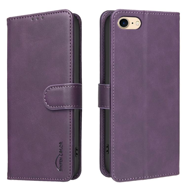 Solid Color Calfskin Texture RFID Vegan Leather Phone Case, For iPhone XS Max, For iPhone 6 Plus/7 Plus/8 Plus, For iPhone 6 / 7 / 8