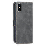 Solid Color Calfskin Texture RFID Vegan Leather Phone Case, For iPhone XS Max, For iPhone 6 Plus/7 Plus/8 Plus, For iPhone 6 / 7 / 8