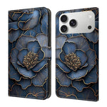 Crystal-Like Painted Vegan Leather Phone Case, For iPhone 17e / 16e, For iPhone 17 Pro Max, For iPhone 17 Pro, For iPhone 17