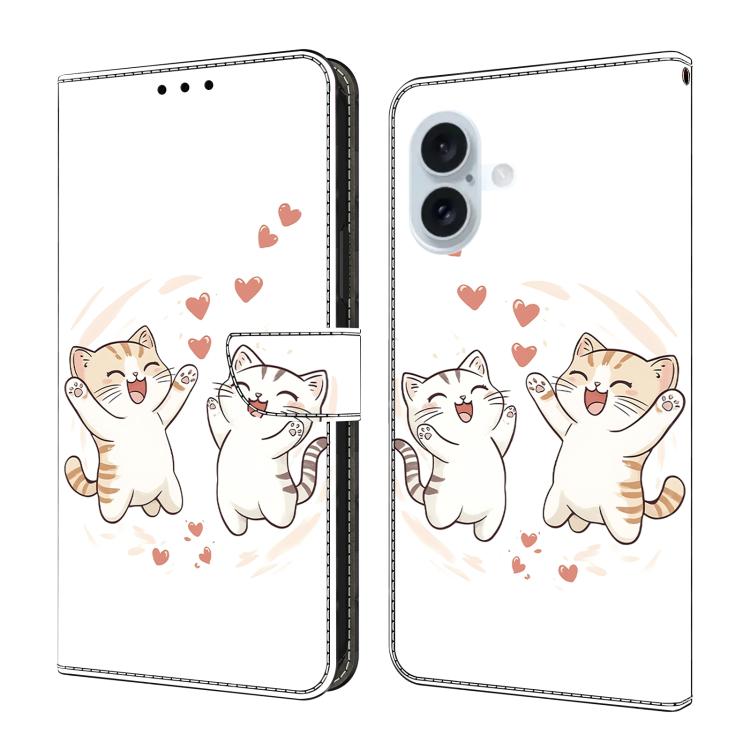 Crystal-Like Painted Vegan Leather Phone Case, For iPhone 17e / 16e, For iPhone 17 Pro Max, For iPhone 17 Pro, For iPhone 17