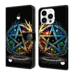 Crystal-Like Painted Vegan Leather Phone Case, For iPhone 15 Pro Max, For iPhone 15 Pro, For iPhone 14 / 13, For iPhone 14 Pro