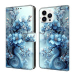 Crystal-Like Painted Vegan Leather Phone Case, For iPhone 15 Pro Max, For iPhone 15 Pro, For iPhone 14 / 13, For iPhone 14 Pro