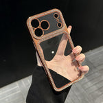 Electroplating PC Hybrid TPU Rhinestone Phone Case, For iPhone 17 Pro Max, For iPhone 17 Pro