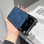 Fine Hole Lambskin Magnetic Phone Case, For iPhone 17 Pro Max, For iPhone 17 Pro