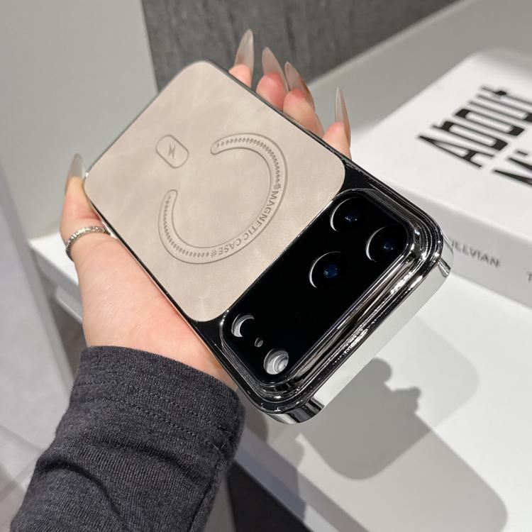 Fine Hole Lambskin Magnetic Phone Case, For iPhone 17 Pro Max, For iPhone 17 Pro